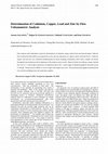 Research paper thumbnail of Determination of Cadmium, Copper, Lead and Zinc by Flow Voltammetric Analysis