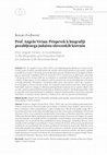 Research paper thumbnail of Prof. Angelo Vivian: Prispevek k biografiji pozabljenega judaista slovenskih korenin