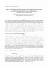 Research paper thumbnail of Effects of the Phloemic Stress on the Growth, Development and Quality of Wax Apple (Syzygium samarangense) cv. Jambu madu