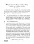 Research paper thumbnail of Bringing Integral to Management Consulting: An Interview with Rick Strycker