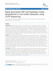 Research paper thumbnail of Rapid gene-based SNP and haplotype marker development in non-model eukaryotes using 3'UTR sequencing