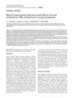 Research paper thumbnail of Risk of nosocomial infections and effects of total cholesterol, HDL cholesterol in surgical patients