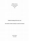 Research paper thumbnail of Outdoor learning in the early years : the benefits of outdoor learning in a natural environment