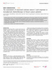 Research paper thumbnail of An assessment of neuronal calcium sensor-1 and response to neoadjuvant chemotherapy in breast cancer patients