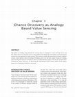 Research paper thumbnail of Chance Discovery as Analogy Based Value Sensing