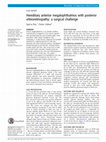 Research paper thumbnail of Hereditary anterior megalophthalmos with posterior vitreoretinopathy: a surgical challenge