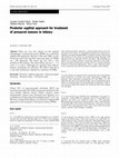 Research paper thumbnail of Posterior sagittal approach for treatment of presacral masses in infancy