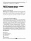 Research paper thumbnail of Analytic Theology as Sapiential Theology: A Response to Jordan Wessling