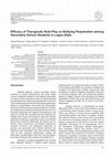 Research paper thumbnail of Efficacy of Therapeutic Role-Play on Bullying Perpetration among Secondary School Students in Lagos State