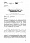 Research paper thumbnail of Implementation of CLIL Program in Islamic Affiliated Primary School: Teaching Assistants Project