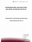 Research paper thumbnail of Intergenerational and Inter-Ethnic Well-Being: An Analysis for the UK