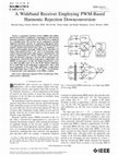 Research paper thumbnail of A Wideband Receiver Employing PWM-Based Harmonic Rejection Downconversion