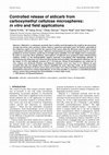 Research paper thumbnail of Controlled release of aldicarb from carboxymethyl cellulose microspheres:in vitro and field applications