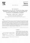 Research paper thumbnail of Determination of Cu, Zn, Fe, Ni and Cd by flame atomic absorption spectrophotometry after preconcentration by Escherichia coli immobilized on sepiolite