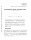 Research paper thumbnail of Exact solution for the time evolution of network rewiring models