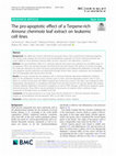 Research paper thumbnail of The pro-apoptotic effect of a Terpene-rich Annona cherimola leaf extract on leukemic cell lines