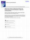 Research paper thumbnail of Differential Impact of Child Sexual Abuse and Family History of Suicidal Behavior in High-Risk Suicidal Patients