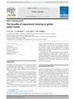 Research paper thumbnail of The benefits of experiential learning in global public health