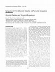 Research paper thumbnail of Symposium-in-Print: Ultraviolet Radiation and Terrestrial Ecosystems