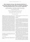 Research paper thumbnail of Role of adjunctive therapy with subantimicrobial doses of doxycycline in glycemic control (HbA1c) in patients with diabetes and endo‑periodontal lesions to prevent sinus complications