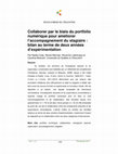 Research paper thumbnail of Collaborer par le biais du portfolio numérique pour améliorer l’accompagnement du stagiaire : bilan au terme de deux années d’expérimentation