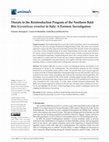 Research paper thumbnail of Threats to the Reintroduction Program of the Northern Bald Ibis (Geronticus eremita) in Italy: A Forensic Investigation