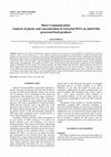 Research paper thumbnail of Short Communication: Analysis of purity and concentration of DNA extracted from intron patho gene-spin extraction on crab processed food product samples