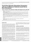 Research paper thumbnail of Association Between Stimulation Parameters and Loss of Efficacy of Selective Sacral Nerve Root Stimulation