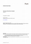 Research paper thumbnail of The Future of Rural Policy in Scotland:RESAS Strategic Research Programme Research Deliverable 3.4.2 Place-based policy and its implications for policy and service delivery