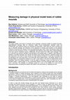 Research paper thumbnail of Measuring damage in physical model tests of rubble mounds