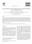 Research paper thumbnail of Fuzzy possibilistic model for medium-term power generation planning with environmental criteria