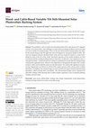 Research paper thumbnail of Wood-and Cable-Based Variable Tilt Stilt-Mounted Solar Photovoltaic Racking System