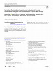 Research paper thumbnail of Correction: Numerical and experimental evaluation of thermal enhancement using zinc nano-suspensions in a square flow passage