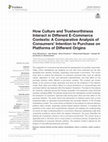 Research paper thumbnail of How Culture and Trustworthiness Interact in Different E-Commerce Contexts: A Comparative Analysis of Consumers' Intention to Purchase on Platforms of Different Origins