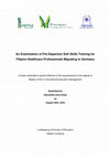 Research paper thumbnail of An Examination of Pre-Departure Soft Skills Training for Filipino Healthcare Professionals Migrating to Germany