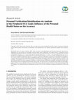 Research paper thumbnail of Personal Verification/Identification via Analysis of the Peripheral ECG Leads: Influence of the Personal Health Status on the Accuracy