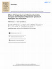 Research paper thumbnail of Effect of temperature and relative humidity on the biocycle ofXylocoris sordidus(Reuter) (Anthocoridae, Hemiptera)