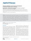 Research paper thumbnail of Chemical modification and structural rearrangements of polyketone‐based polymer membrane