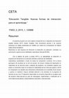 Research paper thumbnail of Educación Tangible. Nuevas formas de interacción para el aprendizaje