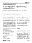 Research paper thumbnail of The impact of salinity on early developmental stages in two sympatric spadefoot toads and implications for amphibian conservation in coastal areas