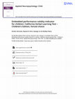 Research paper thumbnail of Embedded performance validity indicator for children: California Verbal Learning Test - Children's Edition, forced choice