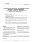 Research paper thumbnail of Fatores de risco cardiovasculares, suas associações e presença de síndrome metabólica em adolescentes