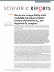 Research paper thumbnail of Membrane omega-3 fatty acids modulate the oligomerisation kinetics of adenosine A2A and dopamine D2 receptors