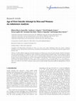 Research paper thumbnail of Age of First Suicide Attempt in Men and Women: An Admixture Analysis