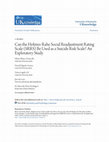 Research paper thumbnail of Can the Holmes-Rahe Social Readjustment Rating Scale (SRRS) Be Used as a Suicide Risk Scale? An Exploratory Study