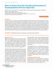 Research paper thumbnail of Effect of Thyme Oil on the Transdermal Permeation of Pseudoephedrine HCl from Topical Gel