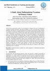 Research paper thumbnail of A Study About Mathematician Vocations In Primary School