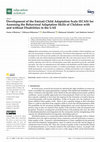 Research paper thumbnail of Development of the Emirati Child Adaptation Scale (ECAS) for Assessing the Behavioral Adaptation Skills of Children with and without Disabilities in the UAE