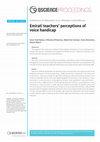 Research paper thumbnail of Emirati teachers' perceptions of voice handicap