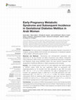 Research paper thumbnail of Early-Pregnancy Metabolic Syndrome and Subsequent Incidence in Gestational Diabetes Mellitus in Arab Women